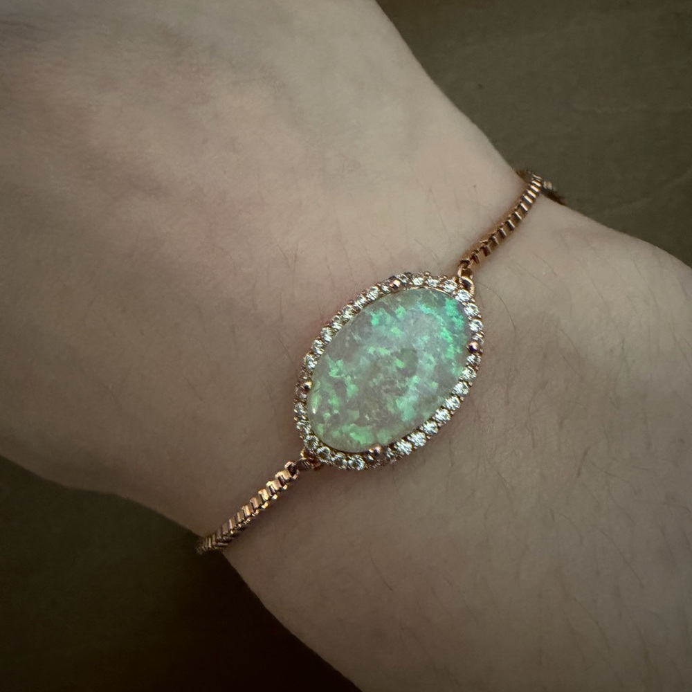 Sun Br Rose Gold Pull String Box Chain Bracelet W… - image 2